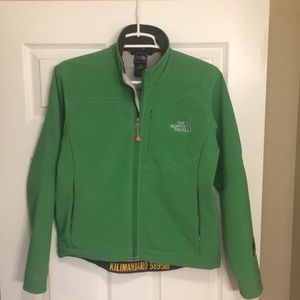 Green North Face Apex Soft Shell Jacket